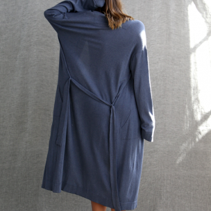 Super Soft Jersey Knit Gown . . . $250 . . . S-M M-L . . . INDIGO cotton 