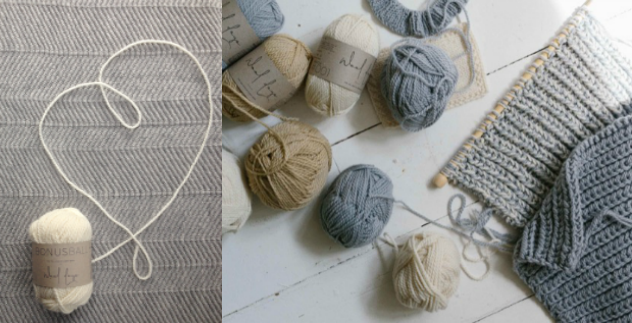 Knitting with Provenance - a lovely knit event with Luna Gallery knitted merino wool blankets